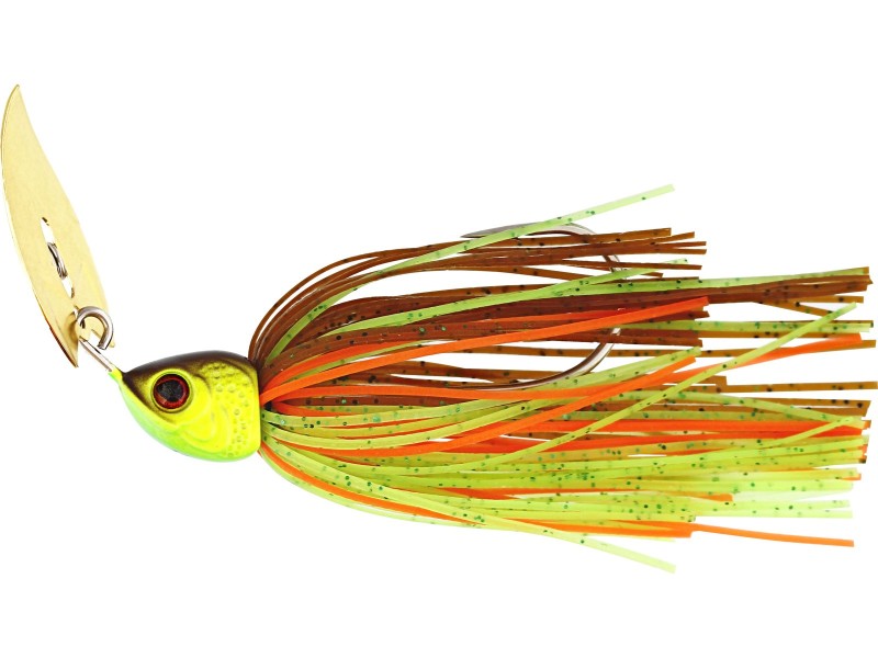 BLADEBITE V2 TUNGSTEN BLADED JIG 14G SINKING BROWN CHARTREUSE