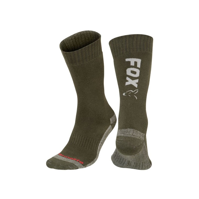 Fox Green / Silver Thermolite long sock 6 - 9 (Eu 40-43)