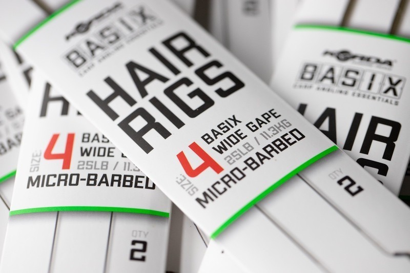 Basix Hair Rigs Wide Gape Size 4 25 lb