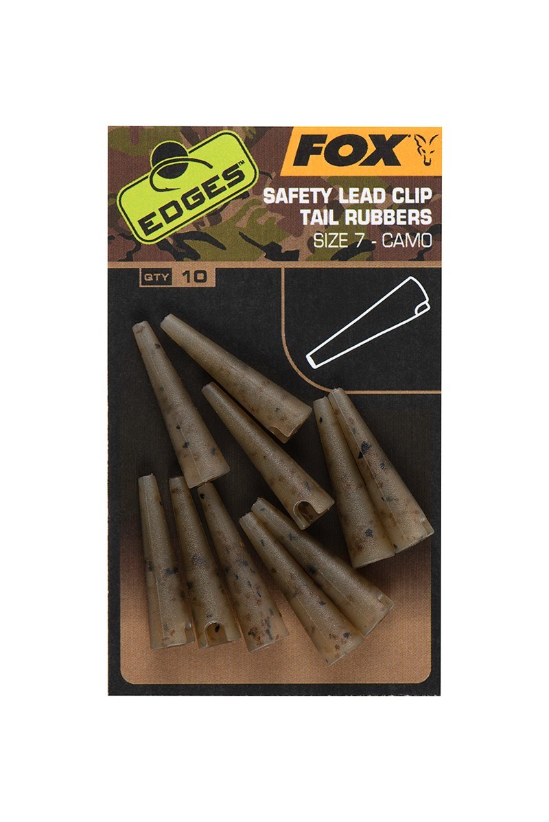 Edges Camo Size 7 lead clip tail rubbers