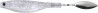 DARTSPIN 3 1/2 SEE THROUGH CLEAR - SILVER non montés x2