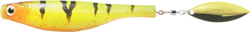 DARTSPIN PRO JIG HEAD 4 1/2 FIRETIGER - CHARTREUSE monté x1