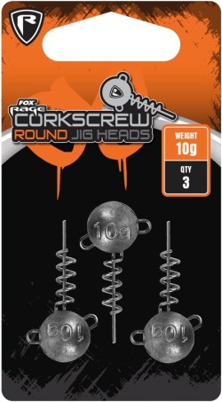 Fox Rage Corkscrew Round Jig Heads (3 Pack) 5g x3 Round