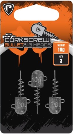 Fox Rage Corkscrew Bullet Jig Heads (3 Pack) 5g x3 Bullet