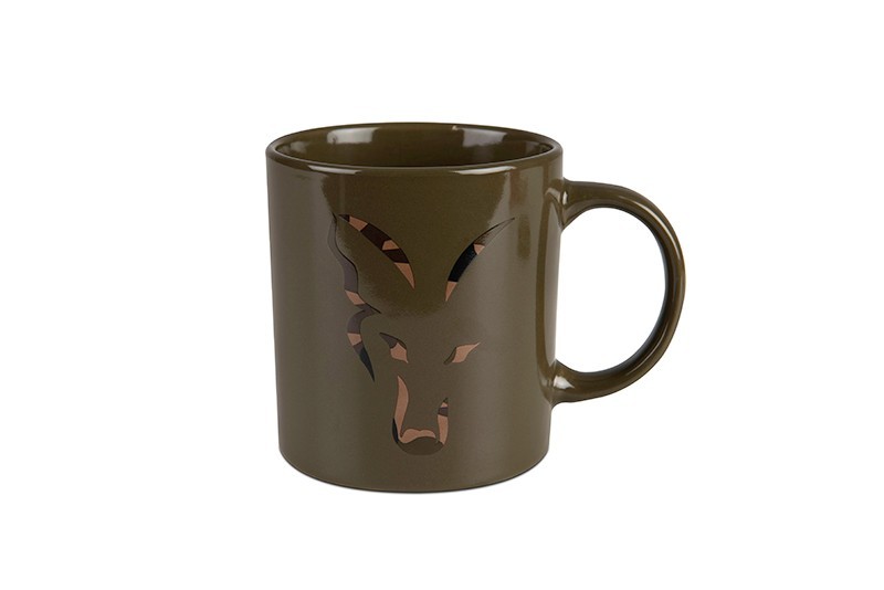 Fox Green and Camo Head Ceramic Mug